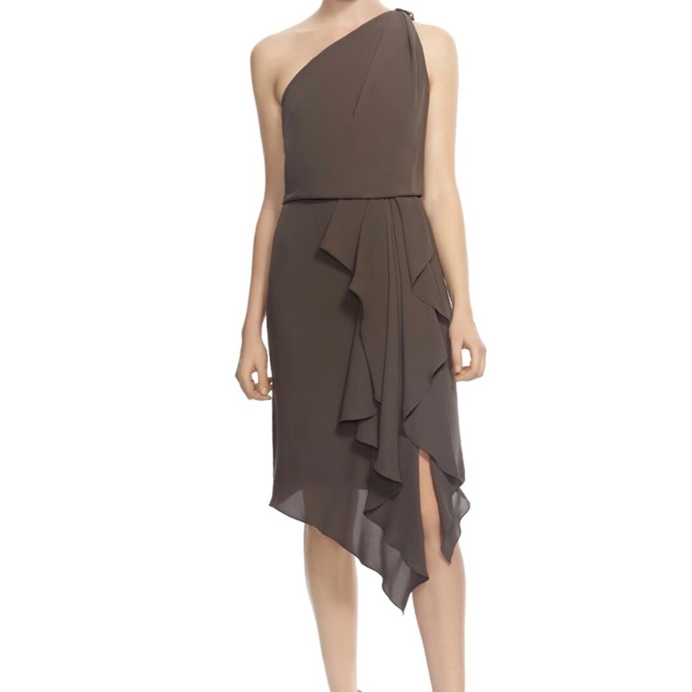 Halston One Shoulder Dress